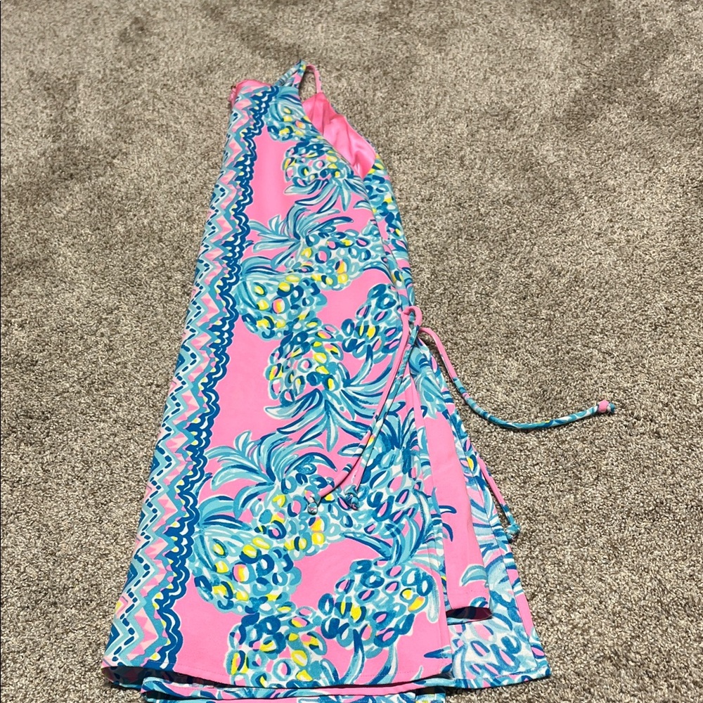 Lilly Pulitzer Pink Tropical Pineapple Print Sundress - Picture 4 of 6